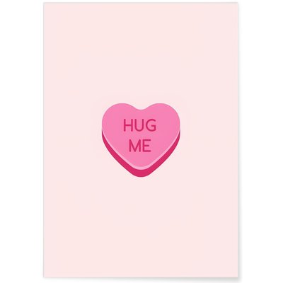 Affiche Bonbon Coeur Hug Me L'AFFICHERIE