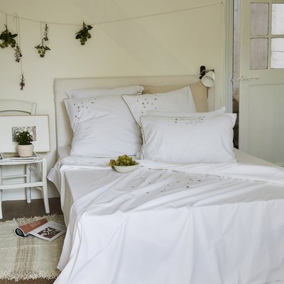 Housse de couette brodée JOLIS COEURS SYLVIE THIRIEZ