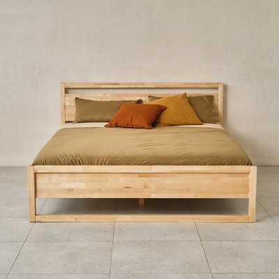 Кровать двуспальная с основанием из массива березы SO'HOME