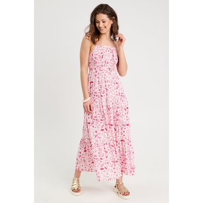 Robe longue évasée smockée CACHE CACHE