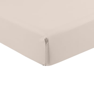 Drap housse percale de coton NÉO CARRE BLANC