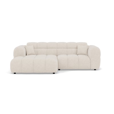 Canapé d'angle gauche en tissu texturé, MINI RAY LISA DESIGN