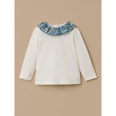 T-shirt col tissu Liberty CYRILLUS