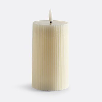 Bougie LED striée en cire H15,5 cm, Caspar LA REDOUTE INTERIEURS
