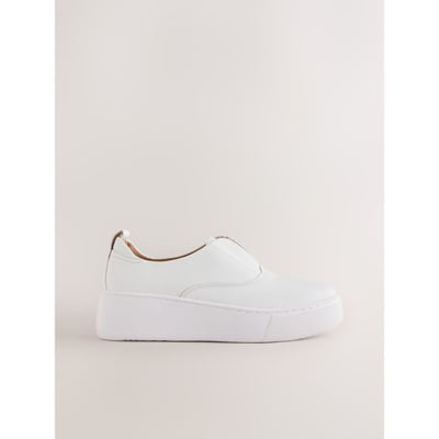 Baskets compensées en cuir à plateforme NEXT