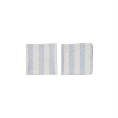 Serviette de table rayée en coton organique Living OYOY LIVING DESIGN