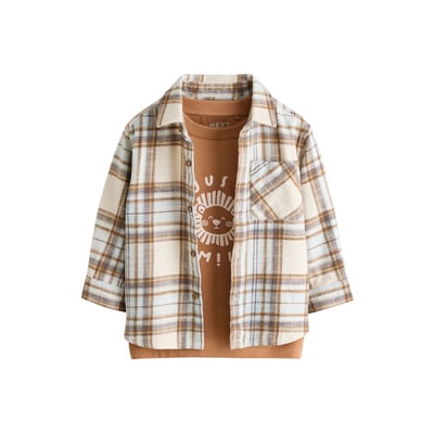 Ensemble chemise et t-shirt, 2 pièces NEXT