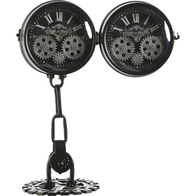 Horloge de table design industriel  verre métal style loft RECOLLECTION