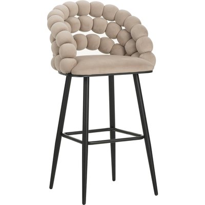 Tabouret de bar velours  assise design et confort moderne RECOLLECTION