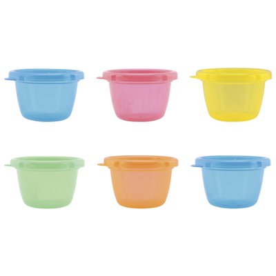 Lot de 6 bols PICNIC 118ml avec couvercle +3 mois NUBY