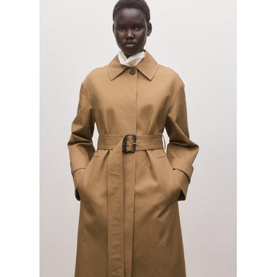 Trench Femme - Taille 36/38 (S) - Noir - Occasion Très Bon état