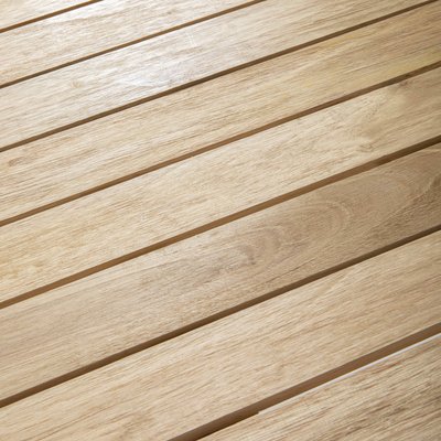Table de terrasse rabattable et 4 chaises en aluminium et bois OVIALA