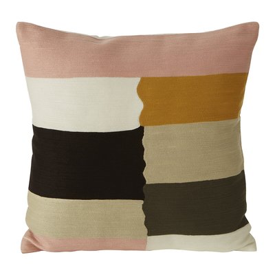 Embroidered Patch Design Multi-Colour Filled Cushion SO'HOME