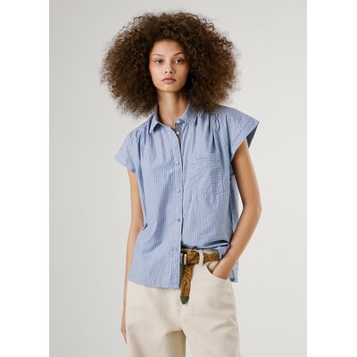 Chemisier court à fines rayures PEPE JEANS