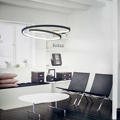 Suspension    lumière chaude  OZ IDEAL LUX
