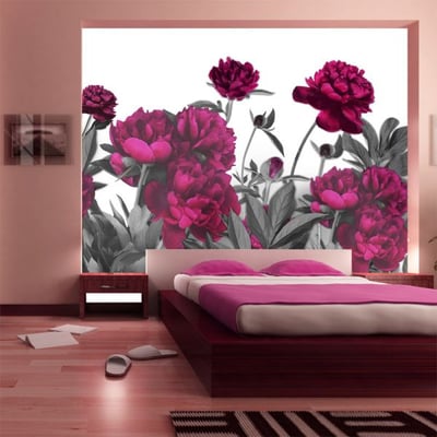 Papier peint intissé panoramique Fleurs Lush meadow EDEN