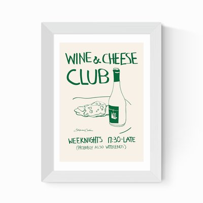Wine Cheese by Stephie Cardona EAST END PRINTS