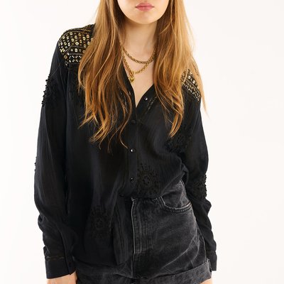 Chemise decolleté en V avec broderies LYDIE WILD