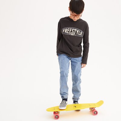 Long Sleeve T-Shirt with Slogan Print on Back LA REDOUTE COLLECTIONS