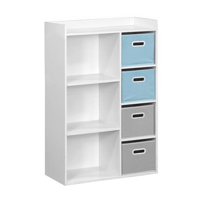 Meuble de rangement enfant 4 paniers velours CAMILLE SWEEEK