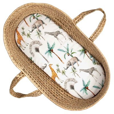 Drap housse couffin en satin de coton SAFARI SEVIRA KIDS