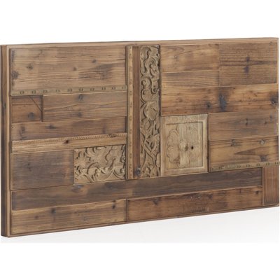 Tête de lit en bois naturel sculpté style rustique RECOLLECTION