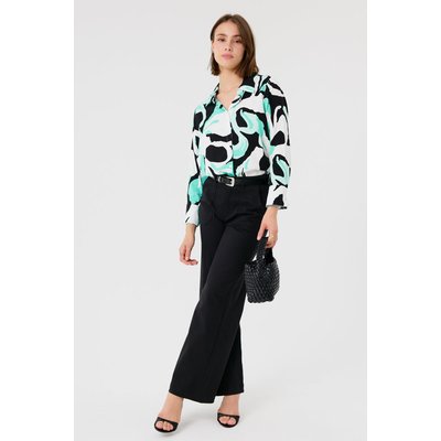 Pantalon taille haute à poches marquées CONSTANCE ARTLOVE