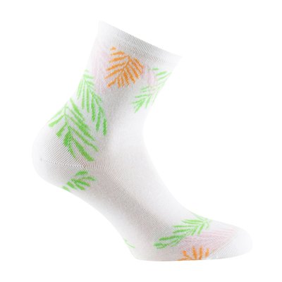 Socquettes en coton motifs feuillage MADE IN FRANCE KINDY