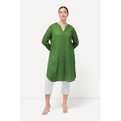 Blouse longue à tissu texturé. Ligne A avec ULLA POPKEN