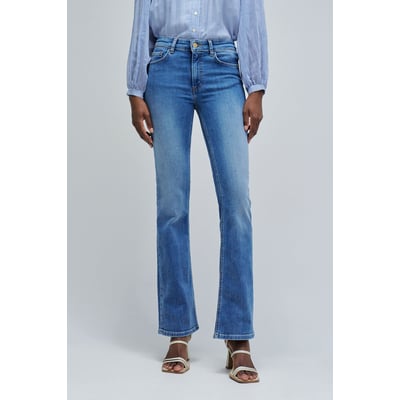 Jeans Femme Salsa Destiny Basic - Coupe Push-up Droite, Taille 33, Bleu Délavé