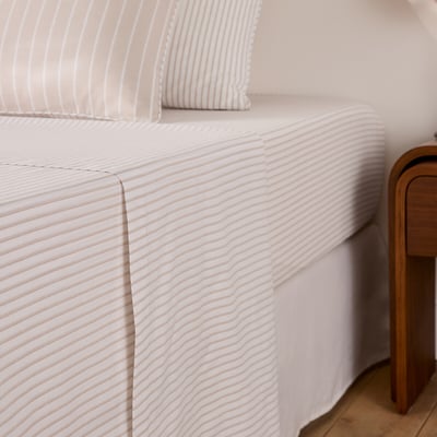 Drap plat en percale de coton, Edward LA REDOUTE INTERIEURS