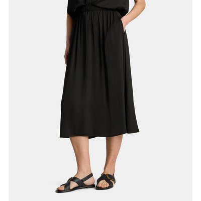 Jupe Midi Fluide Lucerne Sat Satin Lavé GALERIES LAFAYETTE