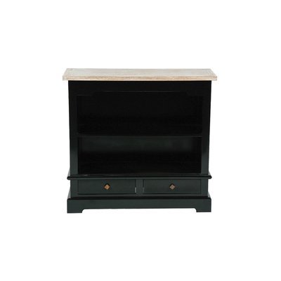 Commode en bois d'acajou et teck 95 cm 2 tiroirs  LONDRES BERAH GETAH