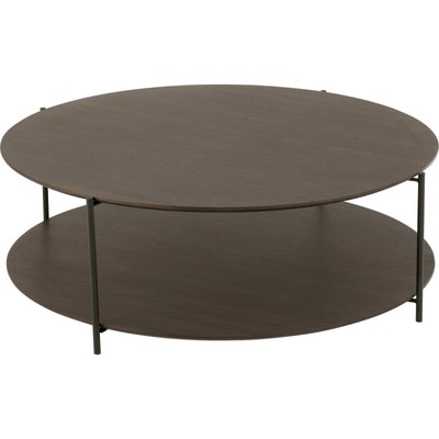 Table basse ronde   bois et métal design contemporain RECOLLECTION