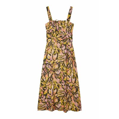 Robe longue à bretelles, imprimé tropical, SOLIS DES PETITS HAUTS