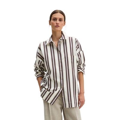 Blouse en popeline rayée oversized en pur coton organique MARC O'POLO