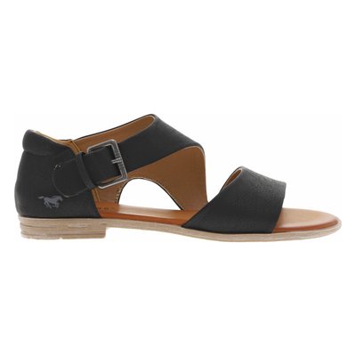 Sandales FEMME Mustang noires et à boucle à ardillon MUSTANG