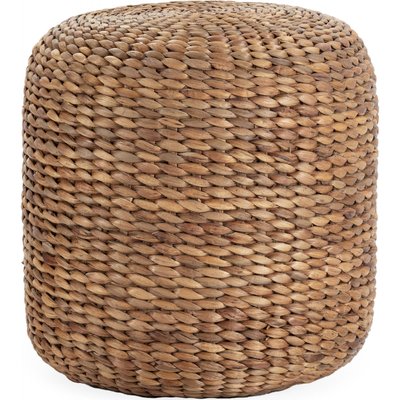 Pouf en jacinthe d'eau tressé RECOLLECTION