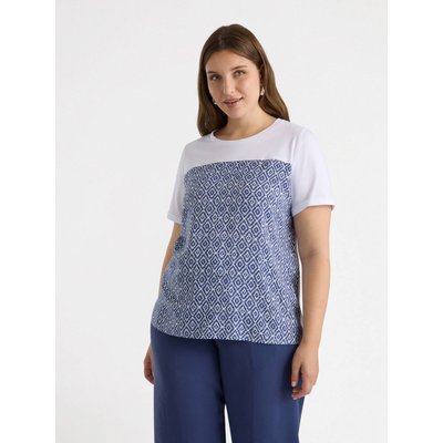 T-shirt avec empiècement avant imprimé ethnique, parfait pour l'été FIORELLA RUBINO