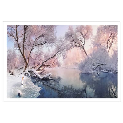 Affiche paysage Chrismas lac HEXOA
