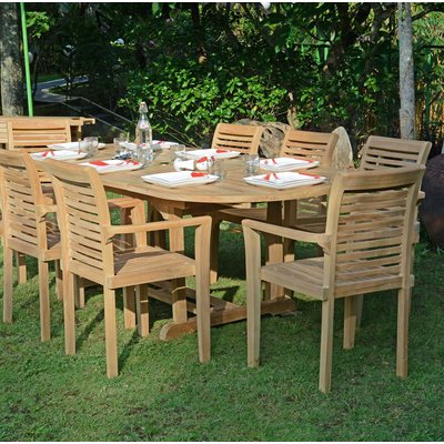 Salon de jardin en teck massif Tikopia, 8 places TECK ATTITUDE
