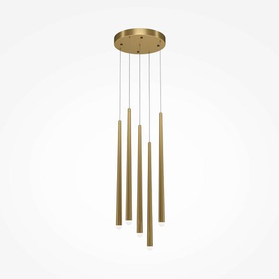 Suspension design dorée LED - 5 tiges verticales AURORA PIER IMPORT