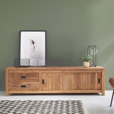 Meuble TV en bois de teck recyclé 180 cm  CARGO BERAH GETAH