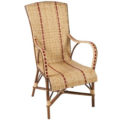 Fauteuil en rotin haut dossier BAGATELLE KOK