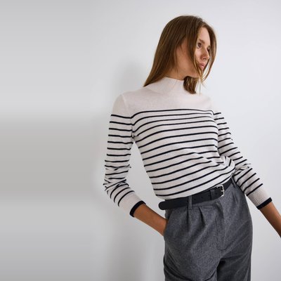 Pull marinière col montant femme 2025