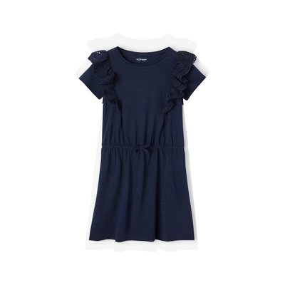 Robe avec volants en broderie anglaise VERTBAUDET