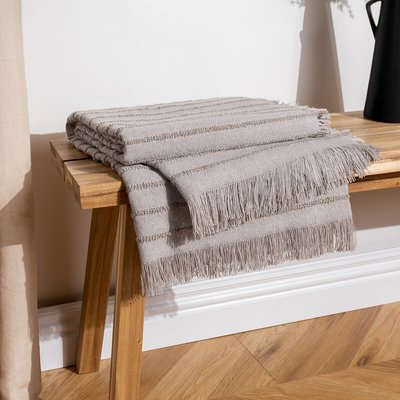 Hazie Woven Fringed Throw 130x180cm FURN.