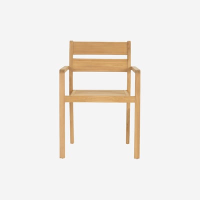 Lot de 2 chaises de jardin en teck massif CALVIA HABITAT