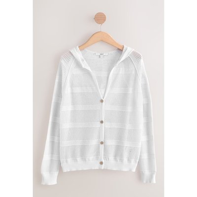 Cardigan à capuche en mesh léger surpiqûres NEXT