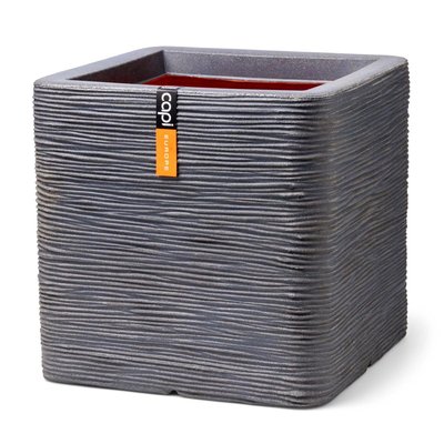 Bac Rib en plastique de qualité supérieure Int/Ext. cube 40x40x40 cm Noir-blanc ARTIFICIELLES